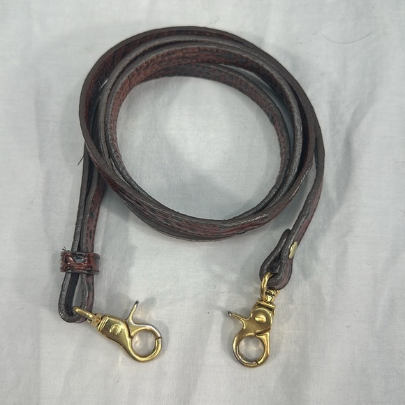 SOLD!! Lg Duxbury Dome Croc Embossed Leather Satchel Shoulder Bag W/Strap/Cover - Picture 3 of 16